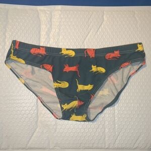 Unbranded Green Animal Cat Printed Cotton Bikini Briefs Size XL